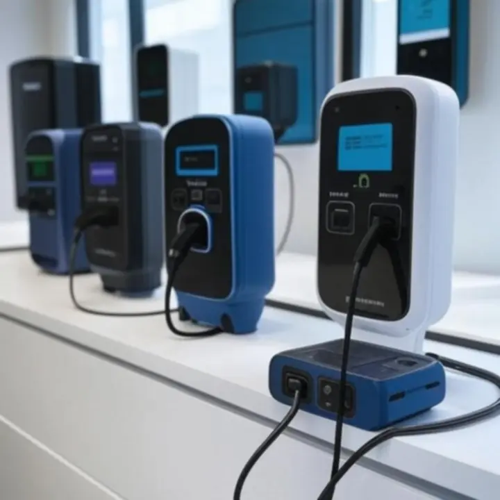 Nowoczesne stacje ładowania prezentowane w sklepie Energonya
